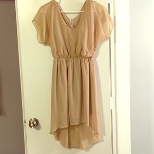 Espresso hi-low dress